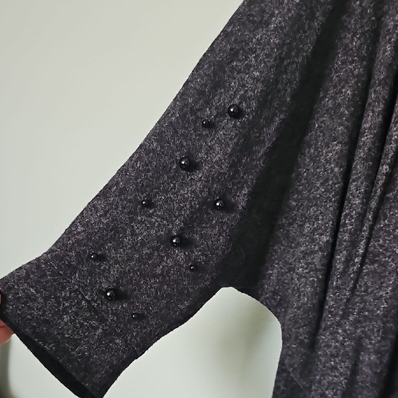 Collection by Bobbeau Beaded Gray Heathered Open Front Cardigan Sweater XL - Picture 4 of 6